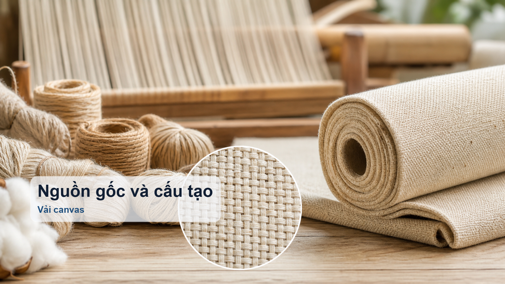 2. Nguồn gốc và cấu tạo của vải canvas