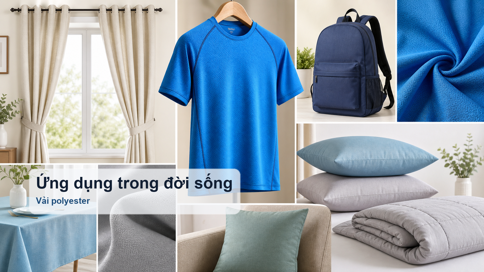 Ứng dụng của vải polyester trong đời sống