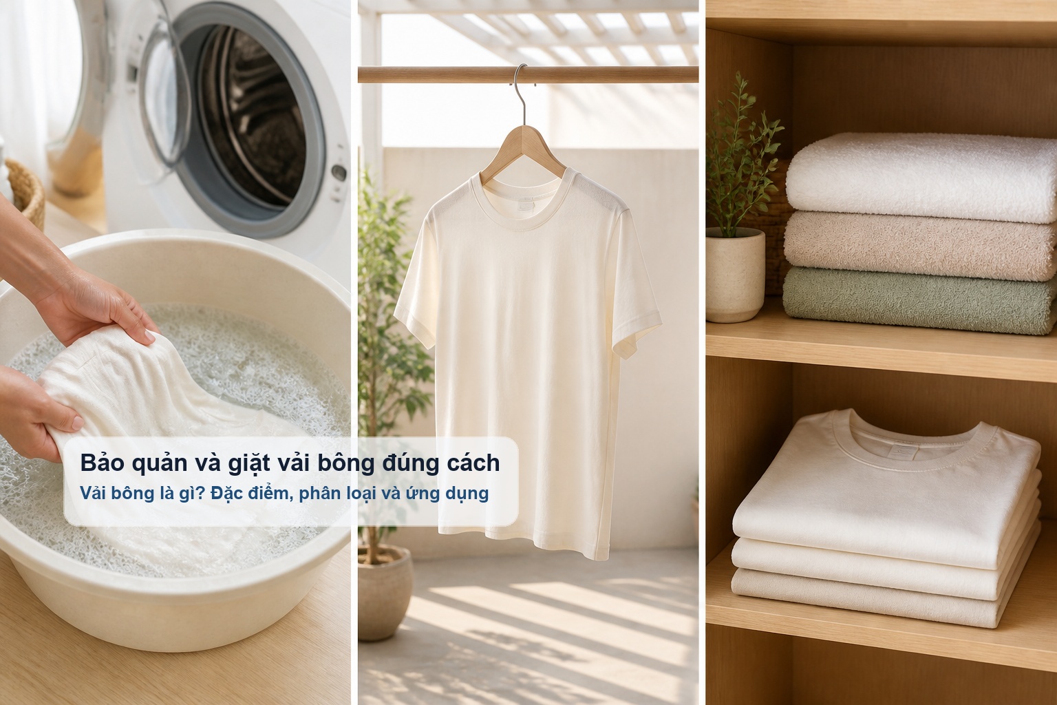 Giặt và bảo quản sản phẩm vải bông đúng cách