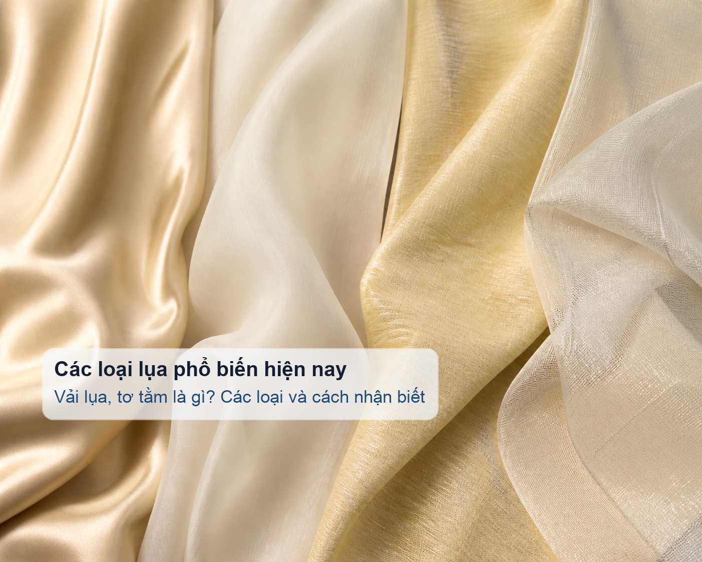 Các loại lụa phổ biến với bề mặt và độ rủ khác nhau