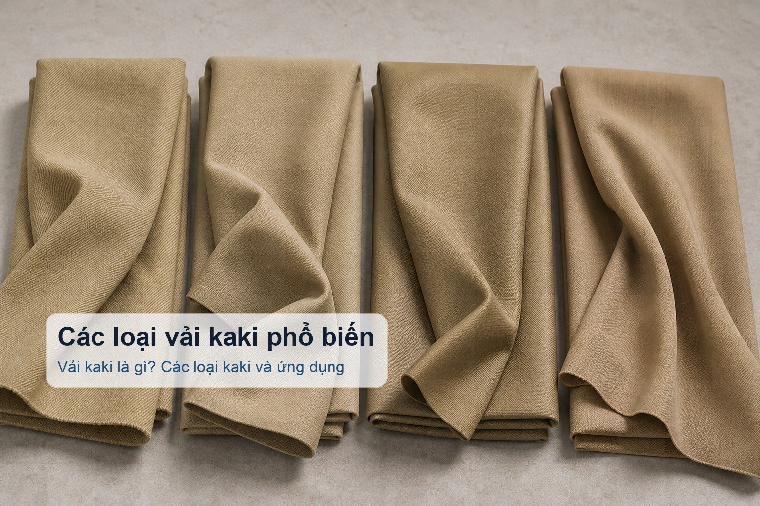 Các loại vải kaki phổ biến với độ dày và độ co giãn khác nhau