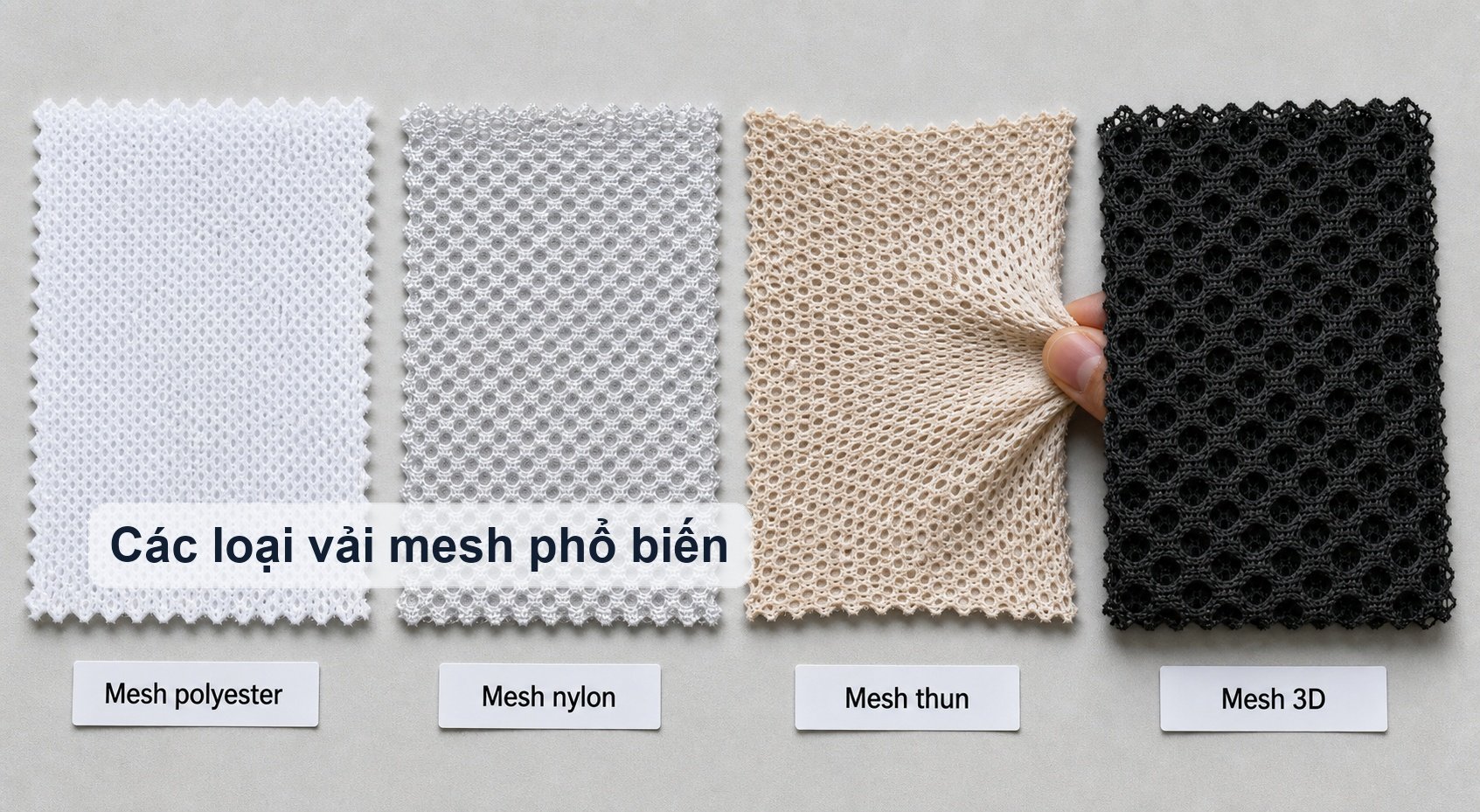 Các loại vải lưới mesh phổ biến