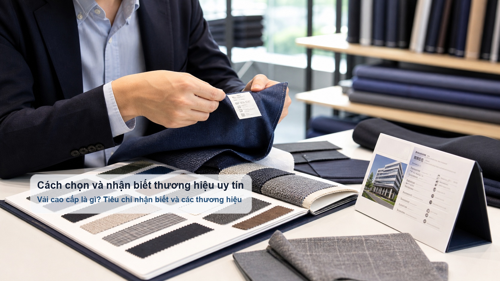 Kiểm tra nhãn thành phần và nguồn gốc khi chọn vải cao cấp