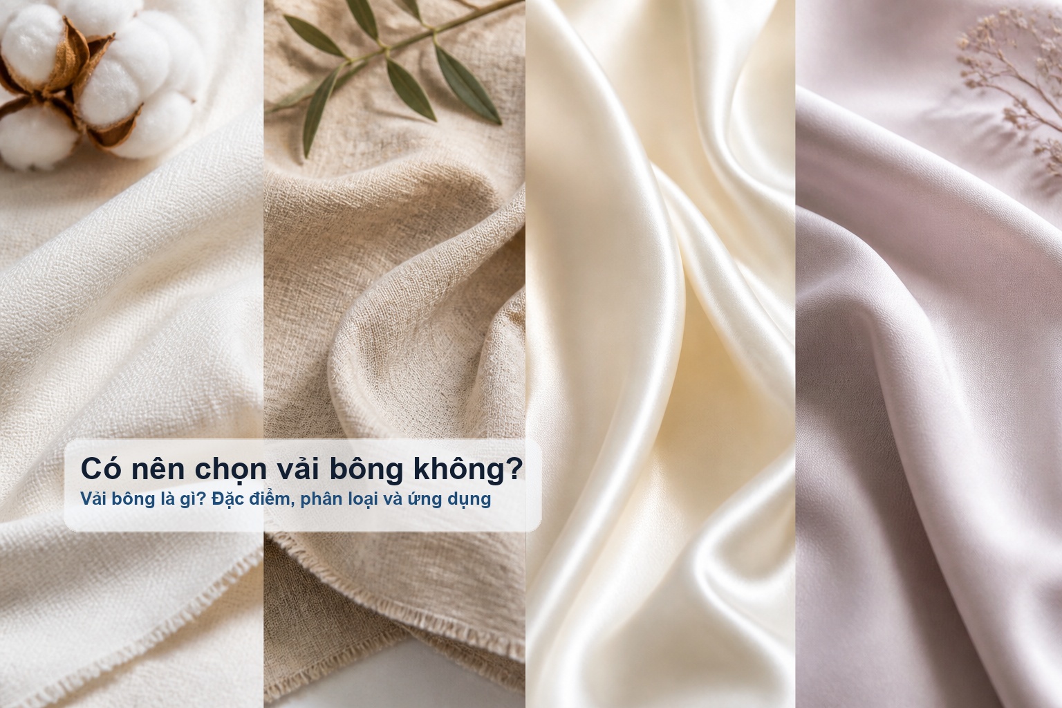 So sánh vải bông với các chất liệu khác trước khi lựa chọn