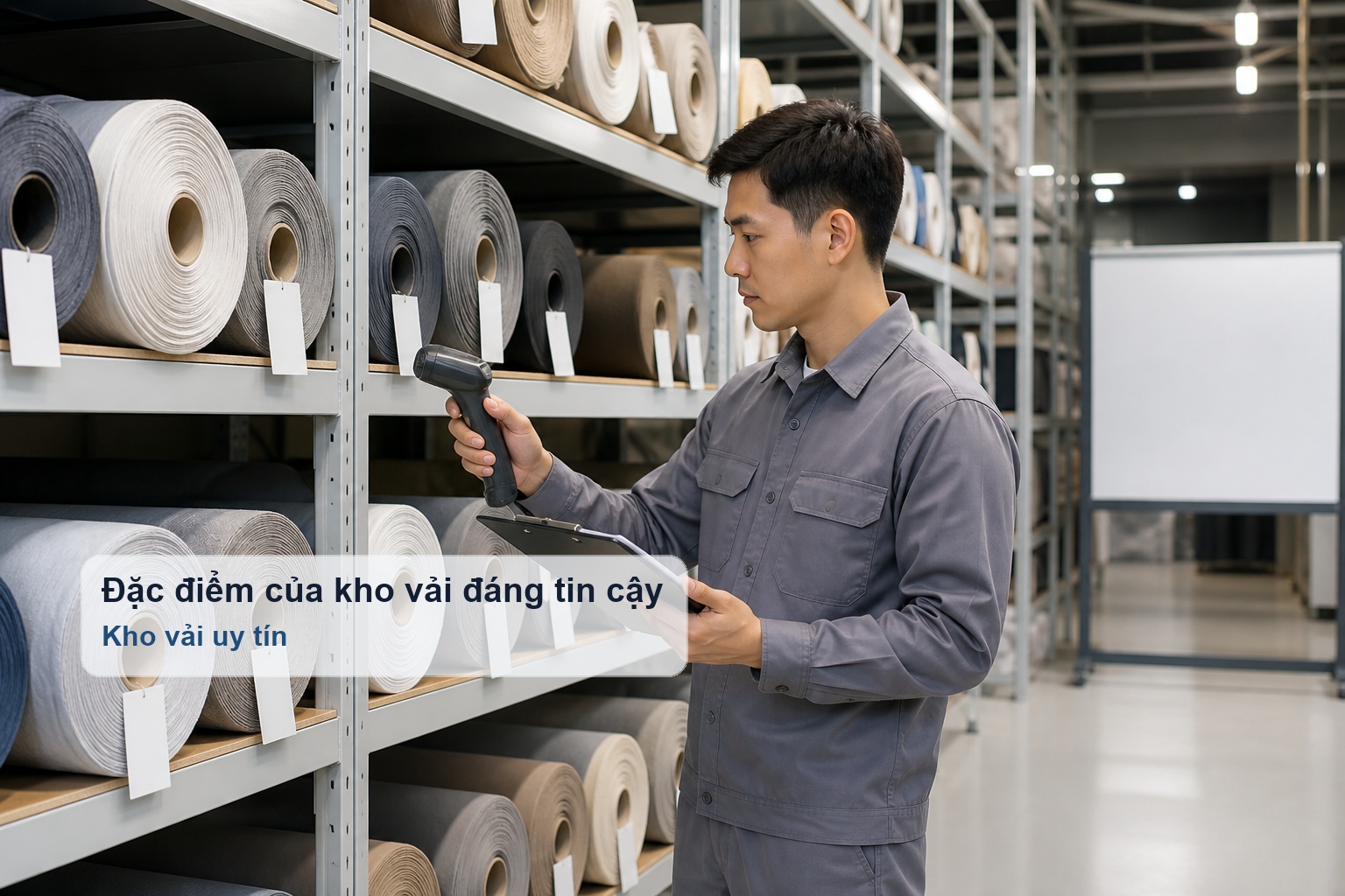Kho vải có thông tin lô hàng rõ ràng