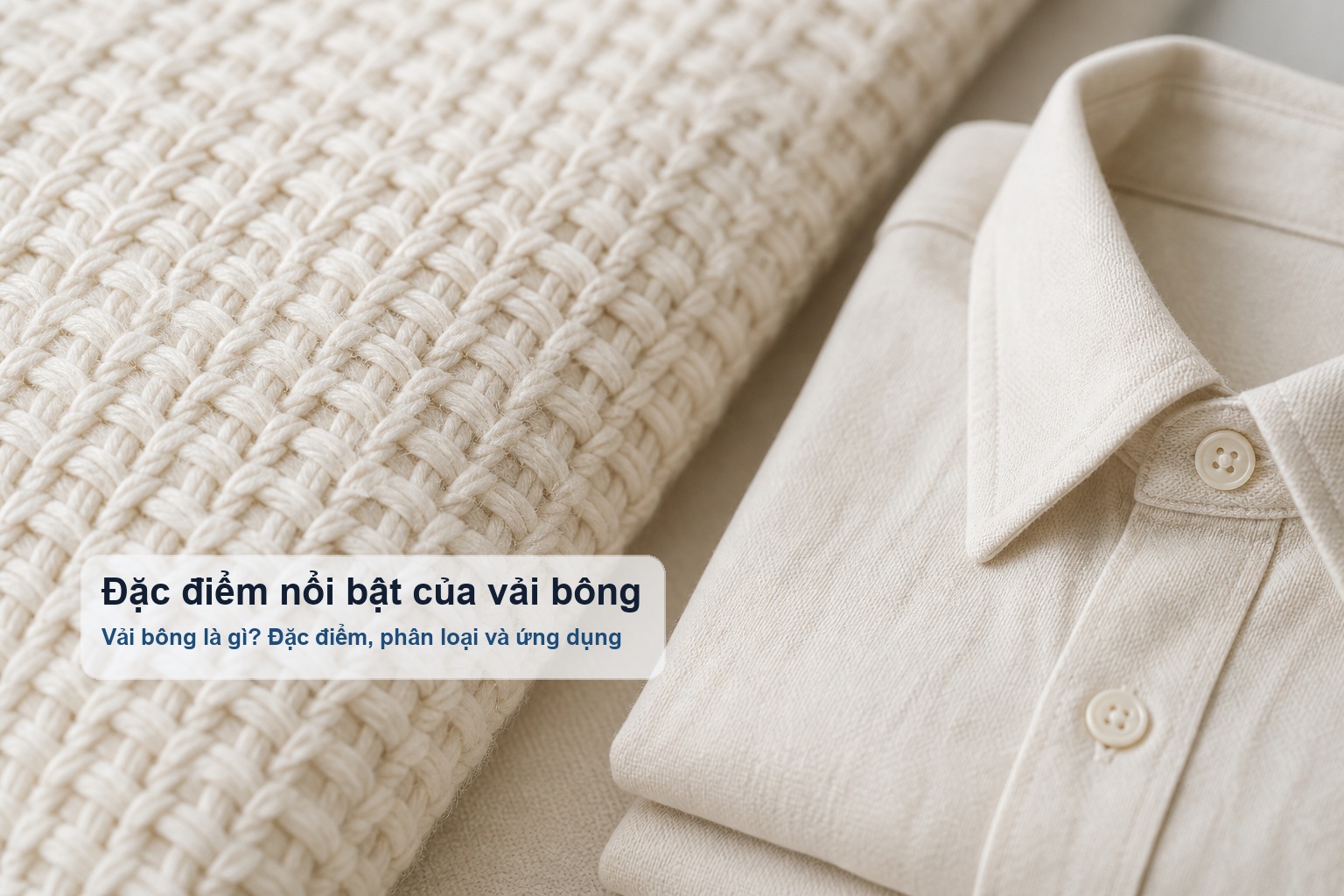 Bề mặt sợi dệt và áo may từ vải bông