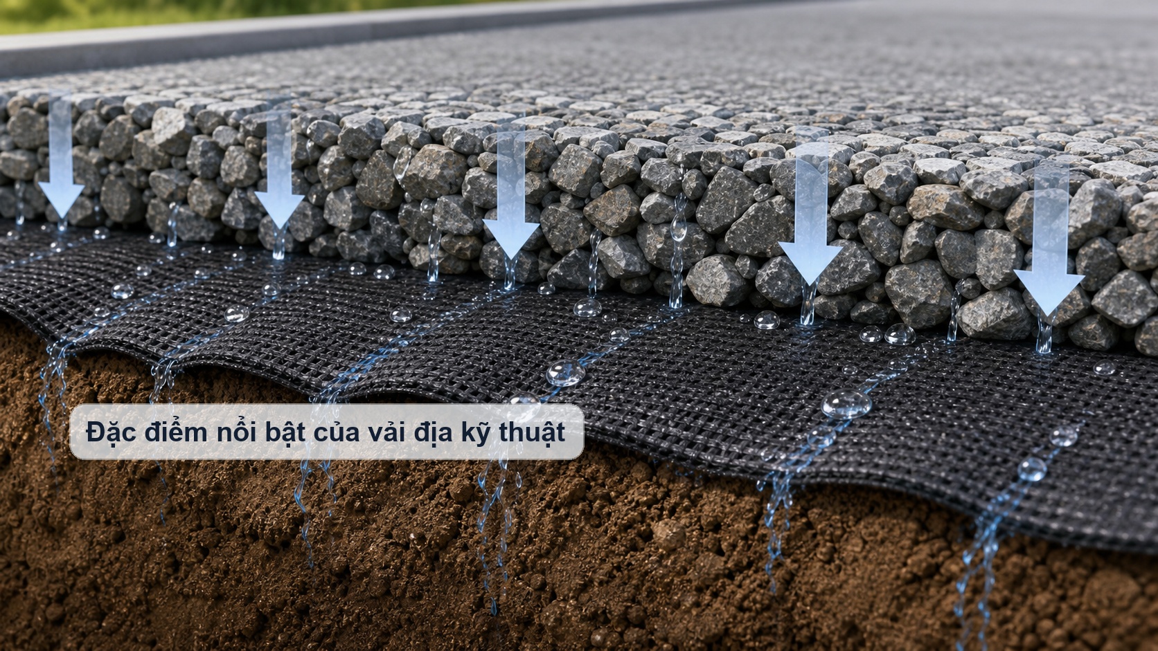 Đặc điểm nổi bật của vải địa kỹ thuật trong nền đất và công trình