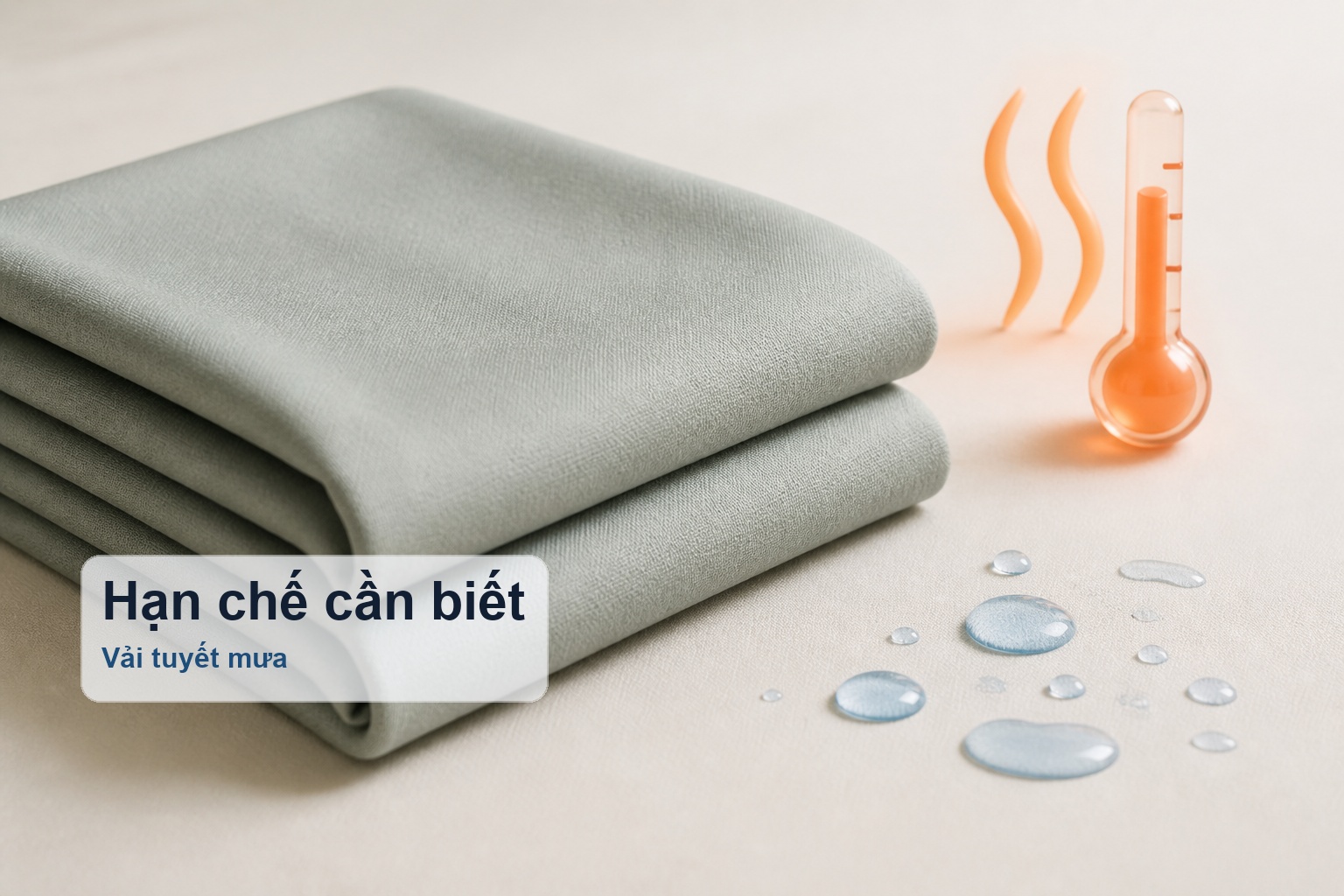 Những hạn chế cần lưu ý khi sử dụng vải tuyết mưa