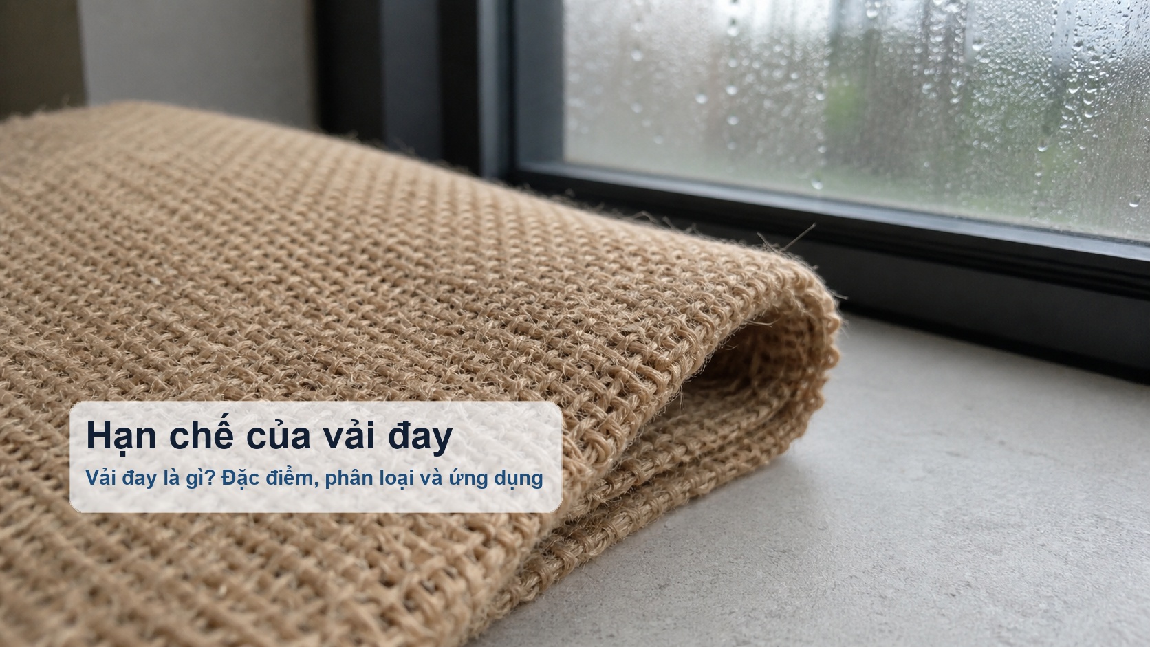 Hạn chế của vải đay khi bề mặt khá ráp và kém chịu ẩm kéo dài