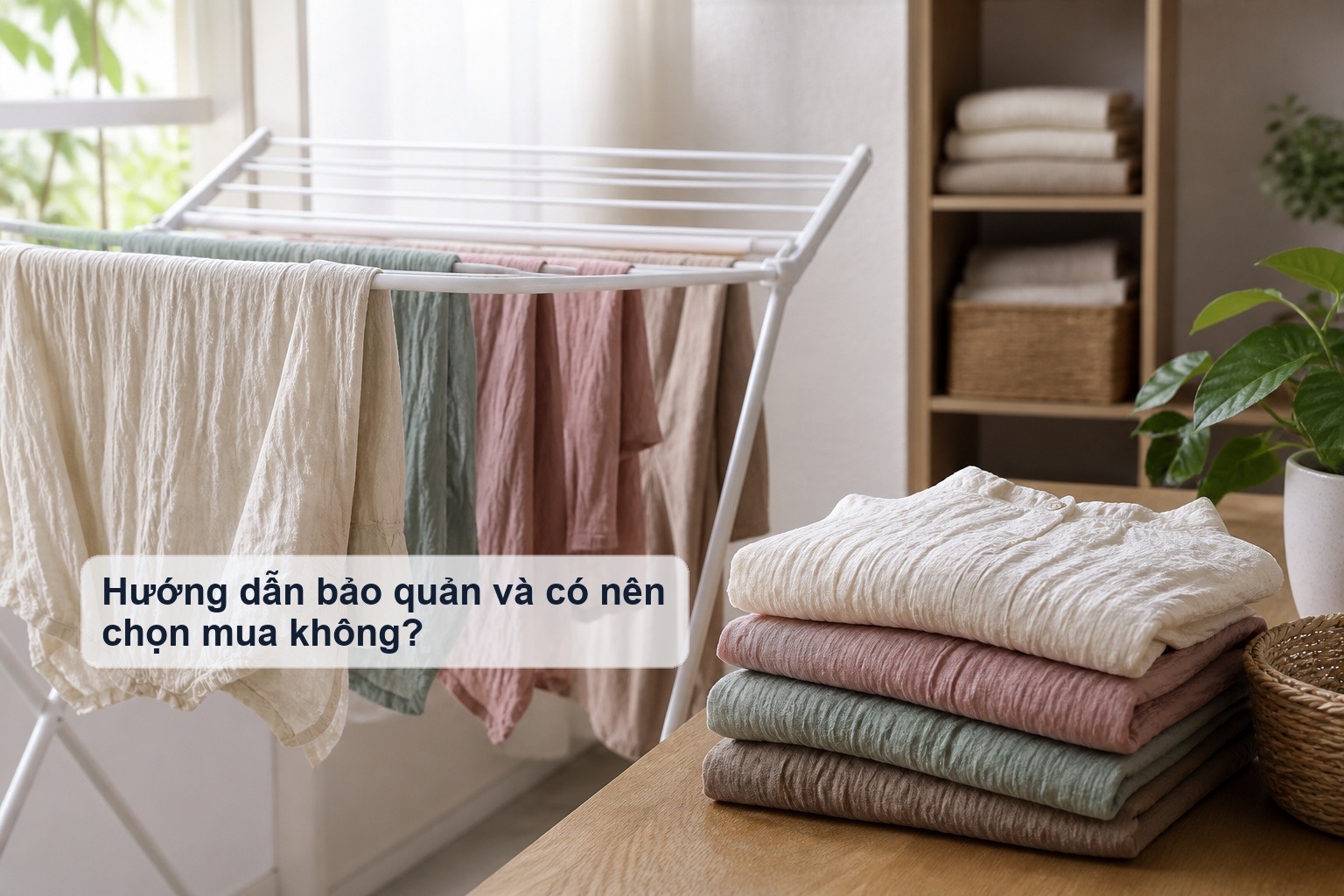 Bảo quản vải nhún và vải wash
