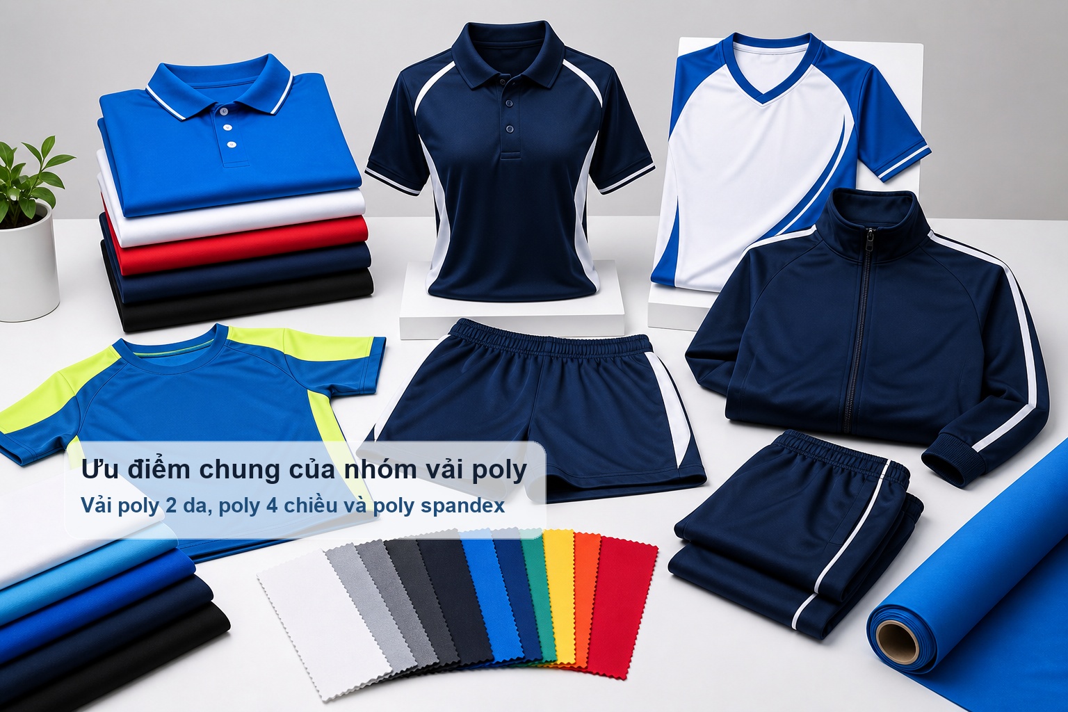 Ứng dụng vải poly trong đồng phục và đồ thể thao