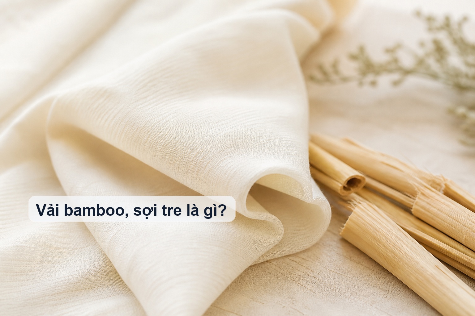 Vải bamboo mềm mịn làm từ cellulose sợi tre