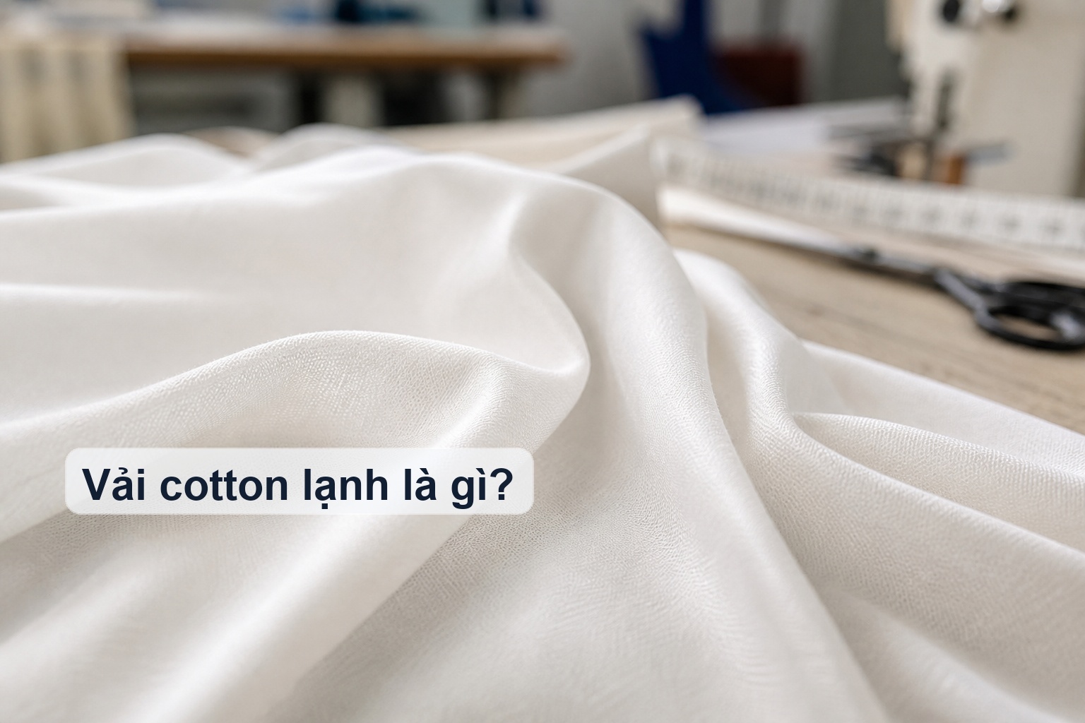 Bề mặt vải cotton lạnh mềm mịn và thoáng nhẹ