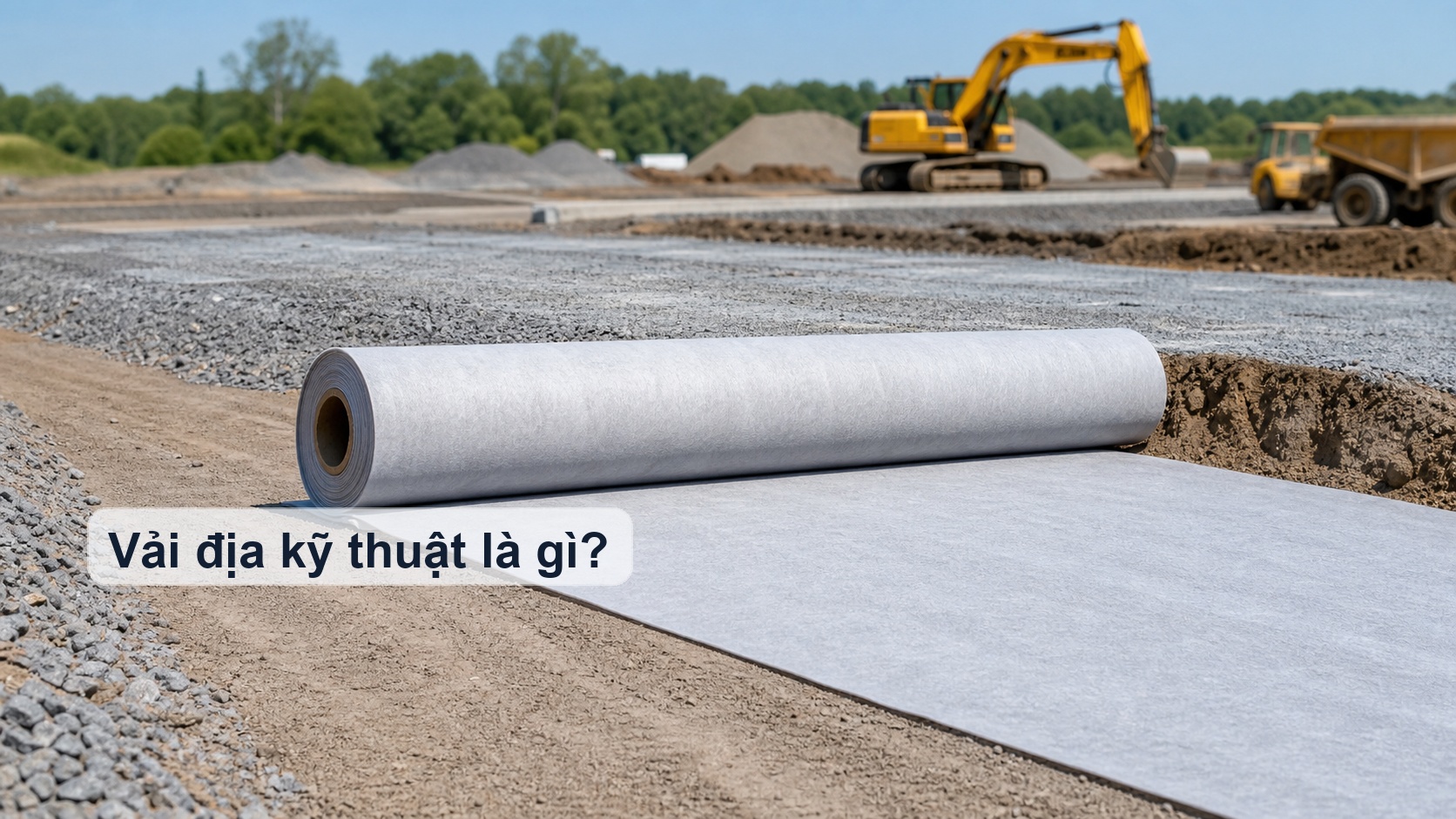 Cuộn vải địa kỹ thuật dùng trong công trình nền đất