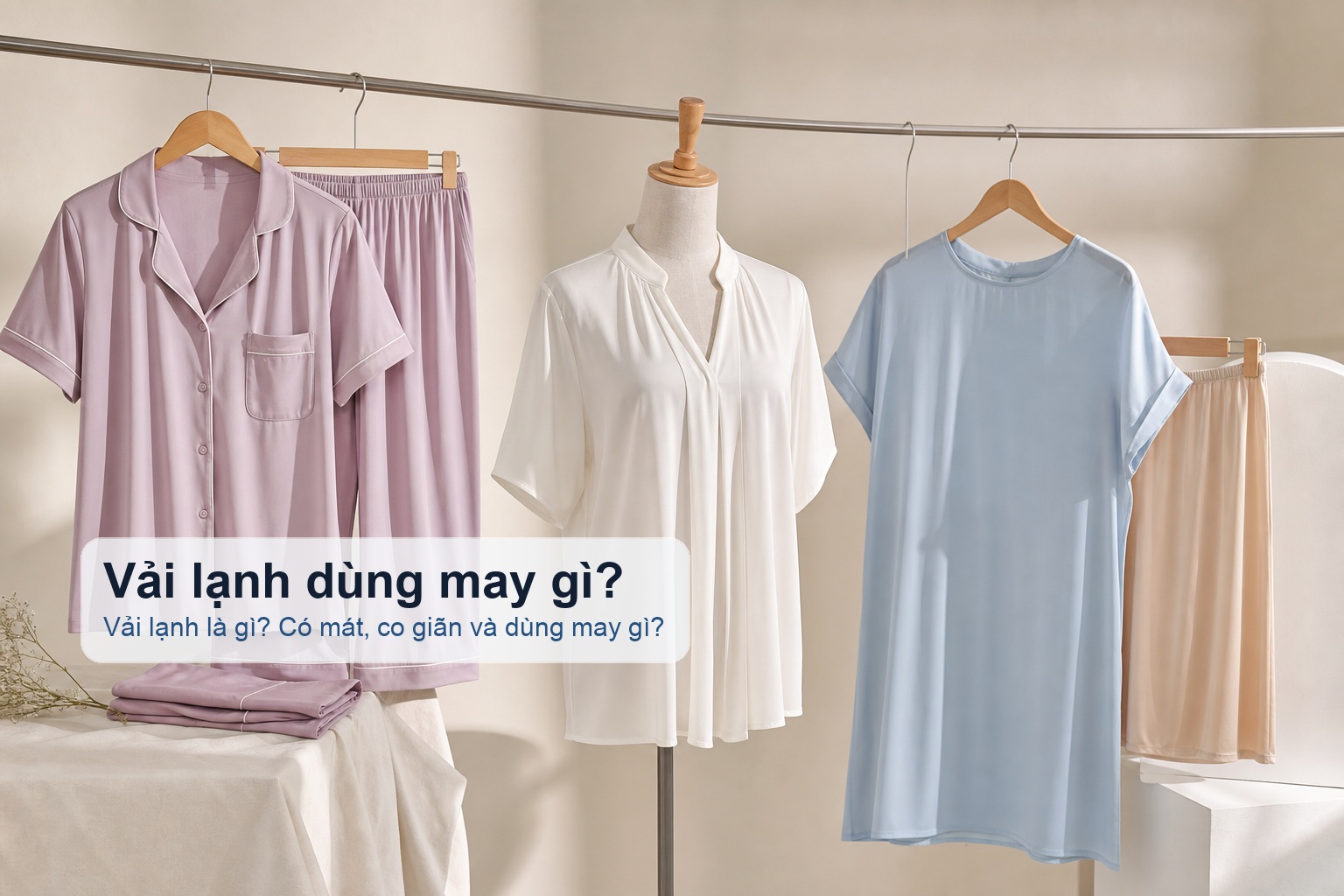 Ứng dụng của vải lạnh trong đồ ngủ, áo kiểu và váy nhẹ