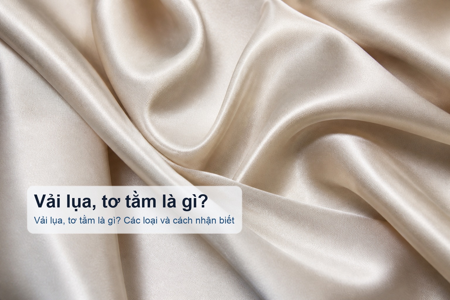 Bề mặt lụa tơ tằm mềm và bóng nhẹ đặc trưng