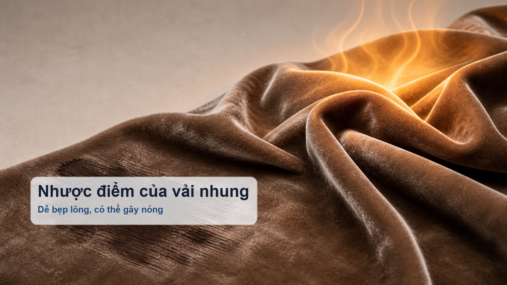 Nhược điểm của vải nhung như dễ bẹp lông và giữ nhiệt