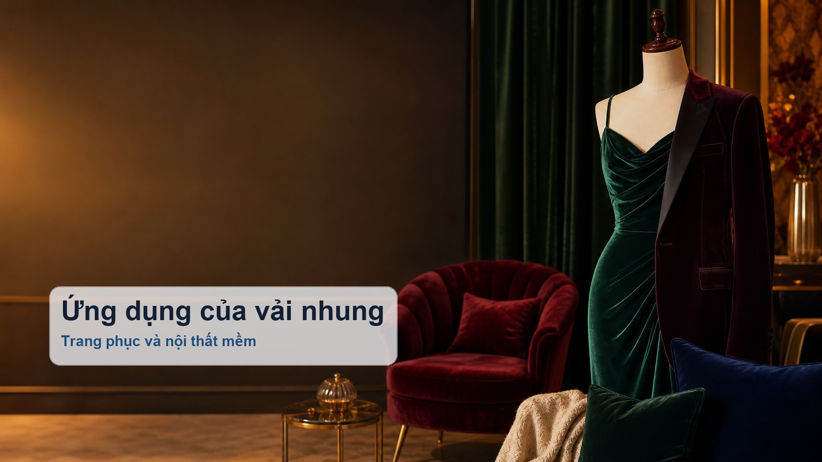 Ứng dụng của vải nhung trong thời trang và nội thất