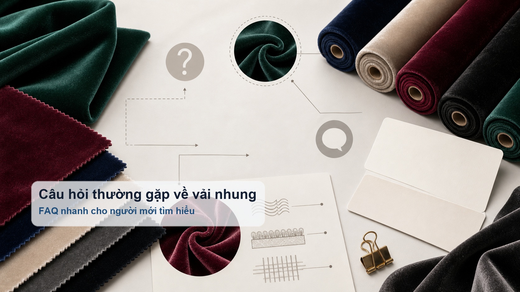 Câu hỏi thường gặp về vải nhung cho người mới tìm hiểu