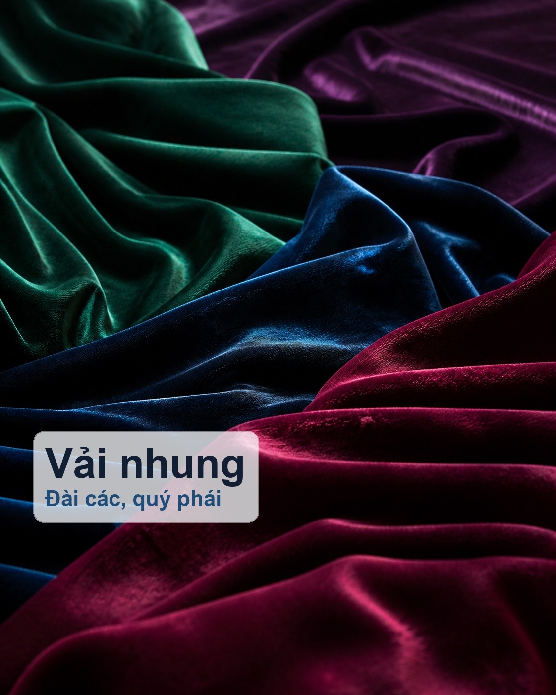 Vải nhung tuyết mềm mịn may áo dài sang trọng