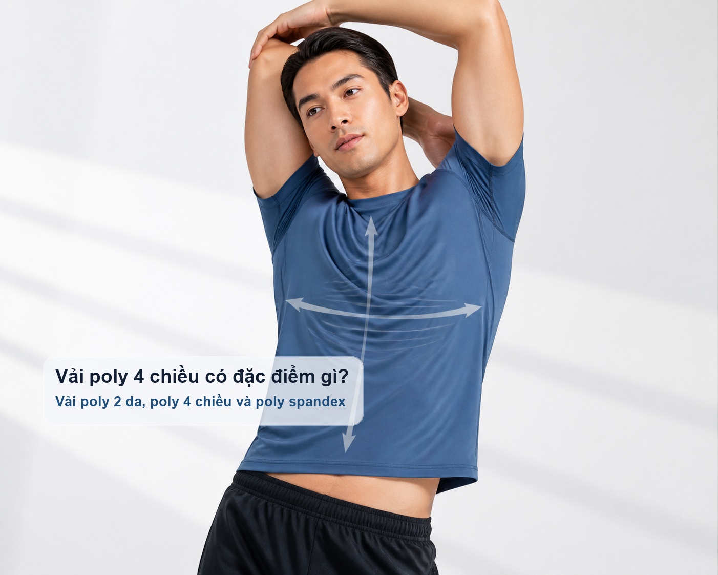 Vải poly 4 chiều co giãn theo hai hướng
