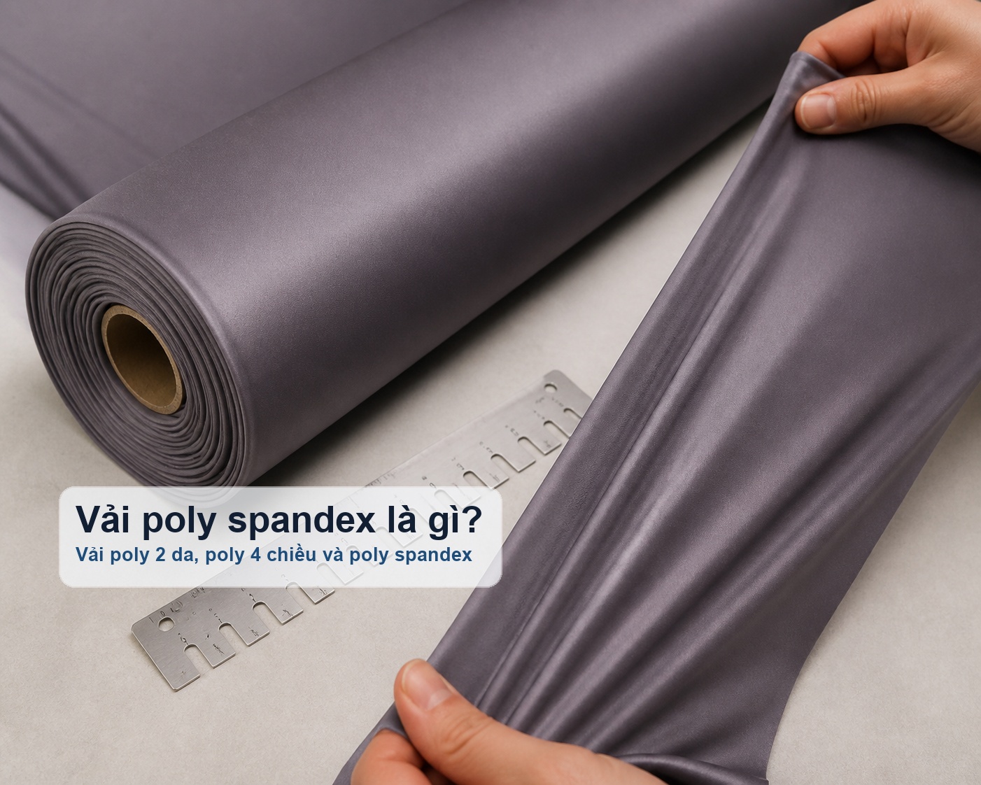 Mẫu vải poly spandex co giãn và ôm dáng