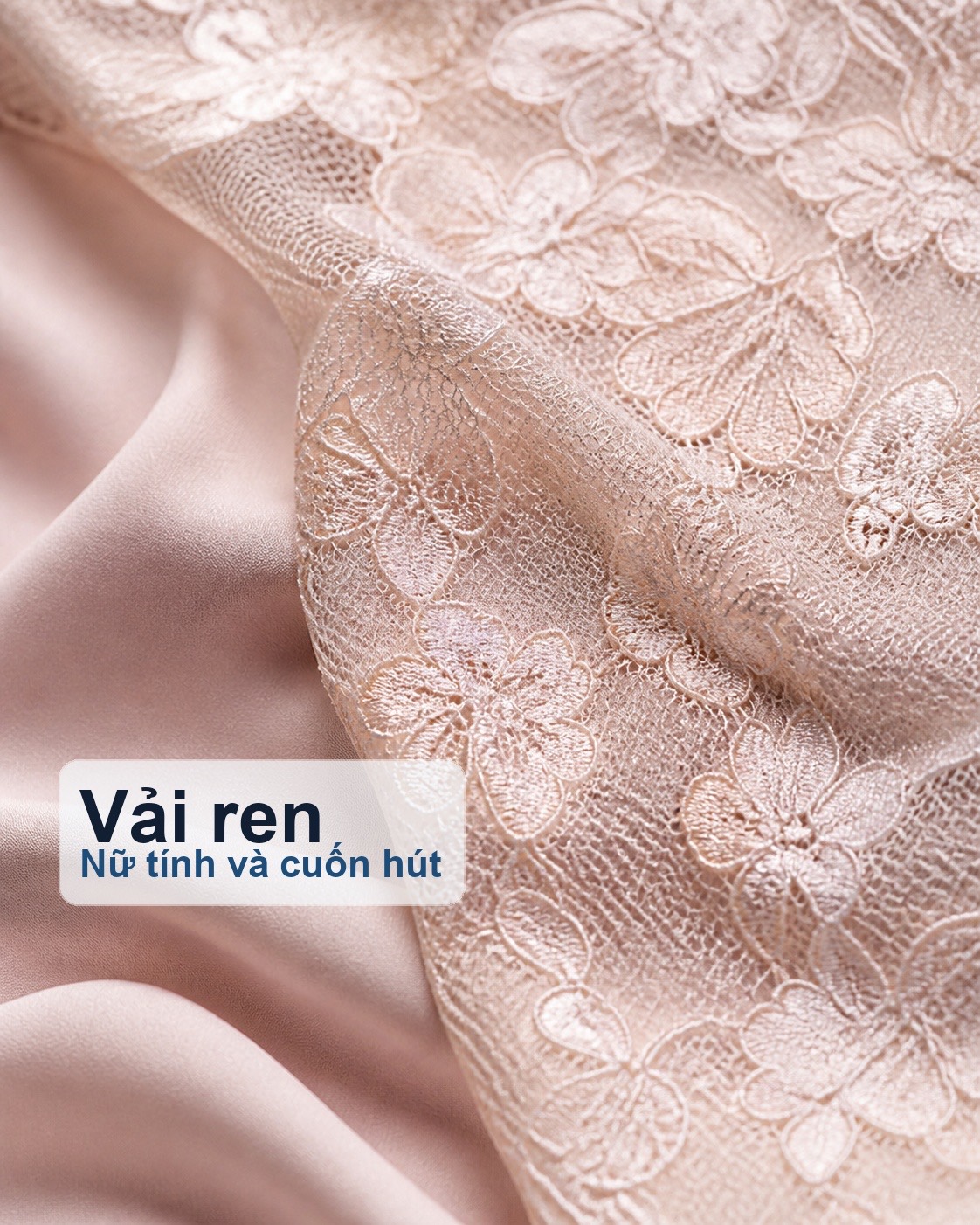 Vải ren tinh tế ứng dụng trong may áo dài