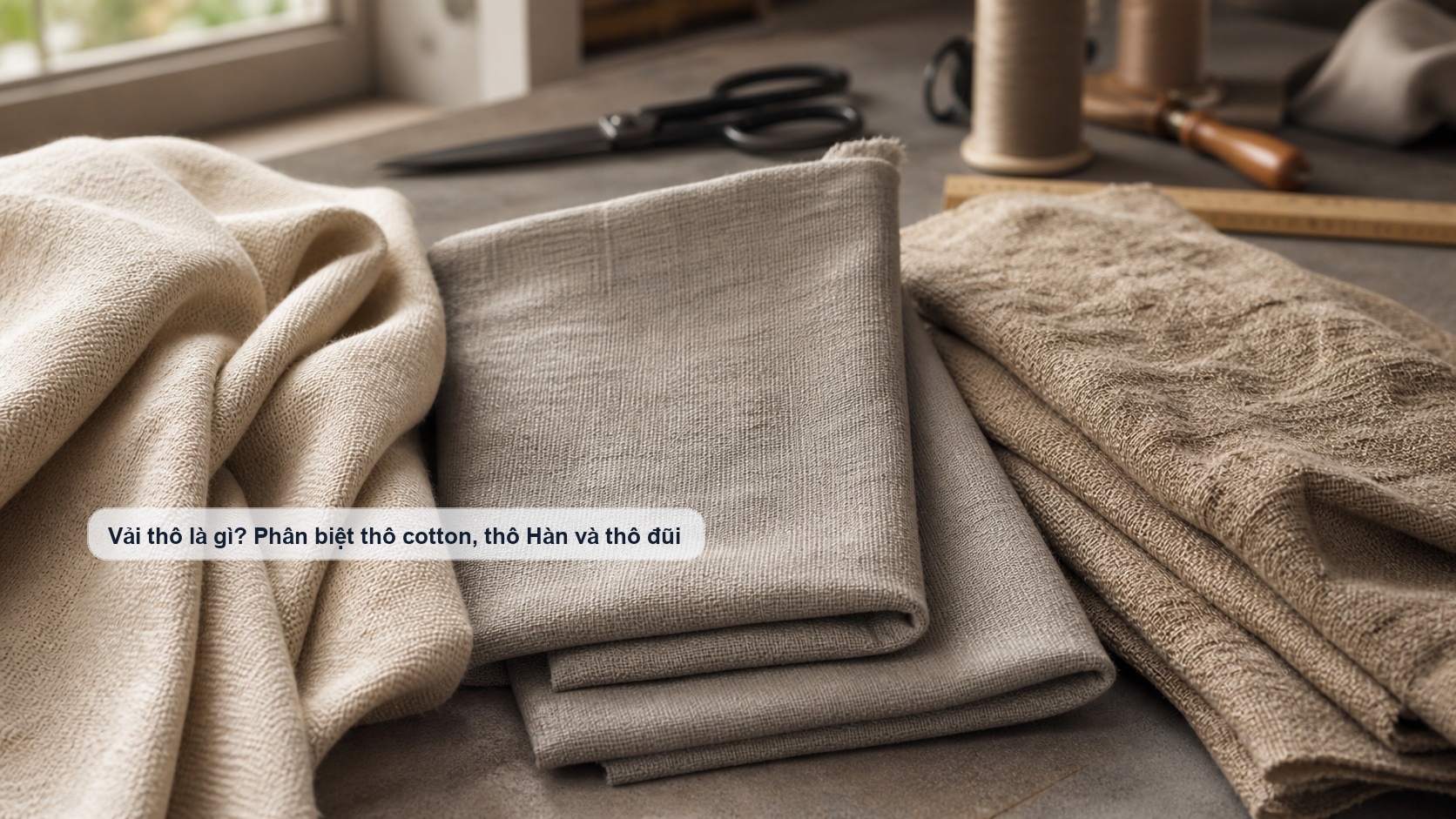 Vải thô là gì và cách phân biệt thô cotton, thô Hàn, thô đũi