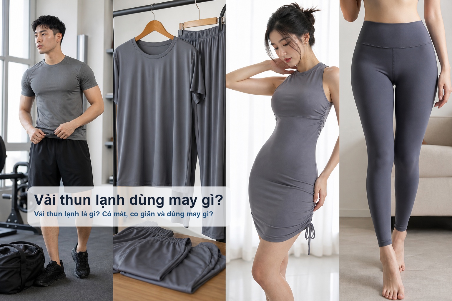 Ứng dụng của vải thun lạnh trong trang phục thể thao và mặc nhà