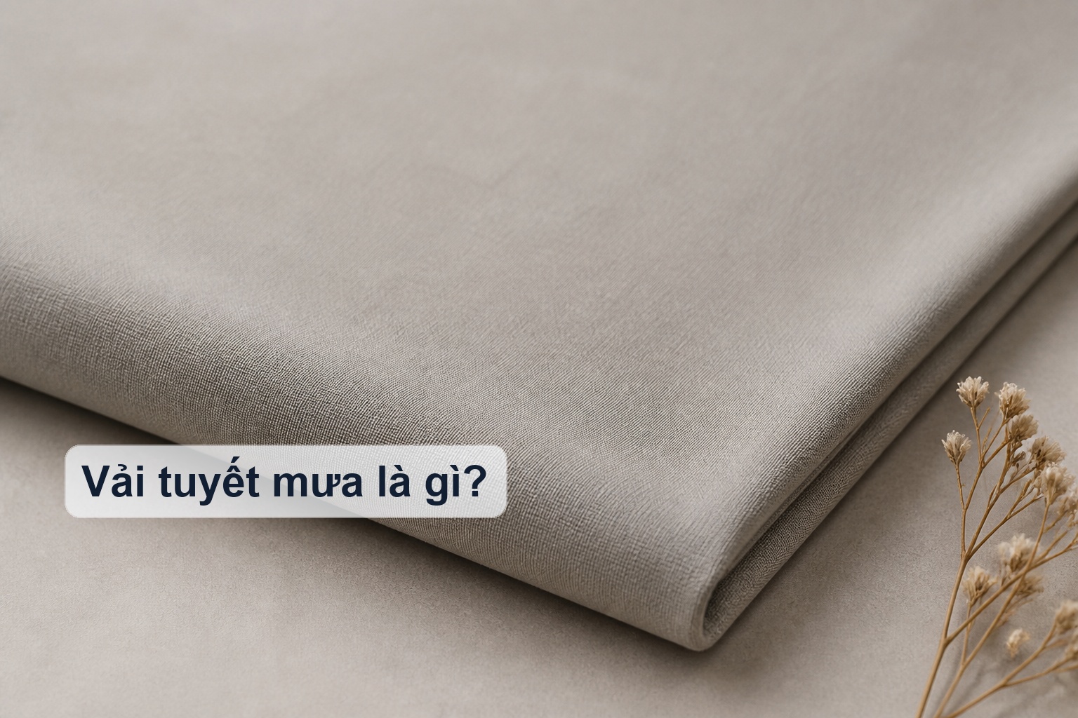 Mẫu vải tuyết mưa bề mặt mịn và dày vừa