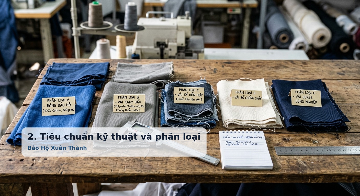 2. Tiêu chuẩn kỹ thuật và phân loại vải vụn công nghiệp - Bảo Hộ Xuân Thành