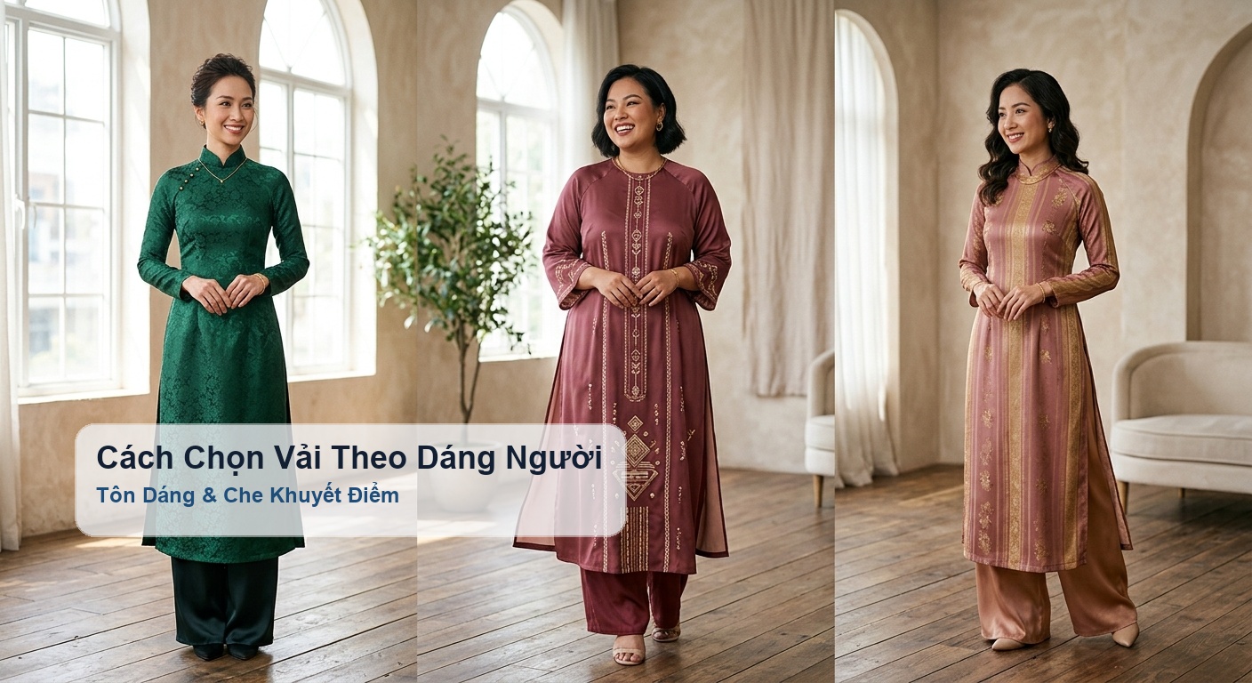 Bí quyết chọn vải áo dài đẹp và độc lạ phù hợp theo từng dáng người - Bảo Hộ Xuân Thành