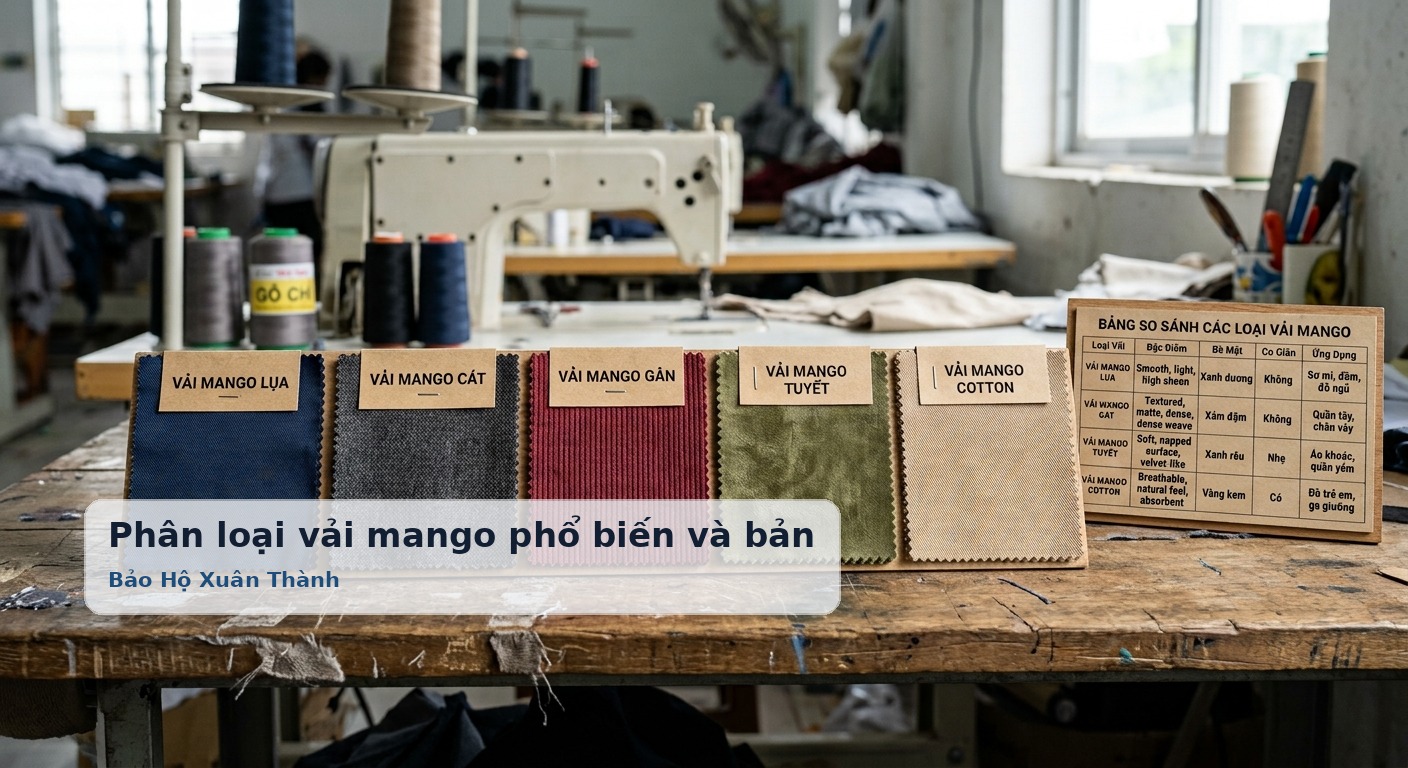 Phân loại vải mango phổ biến và bảng so sánh chi tiết - Bảo Hộ Xuân Thành