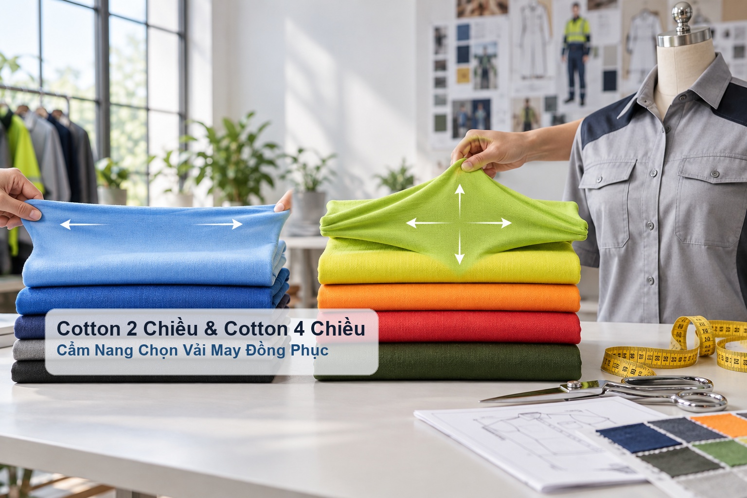 Cotton 2 chiều và cotton 4 chiều khác nhau thế nào - Bảo Hộ Xuân Thành