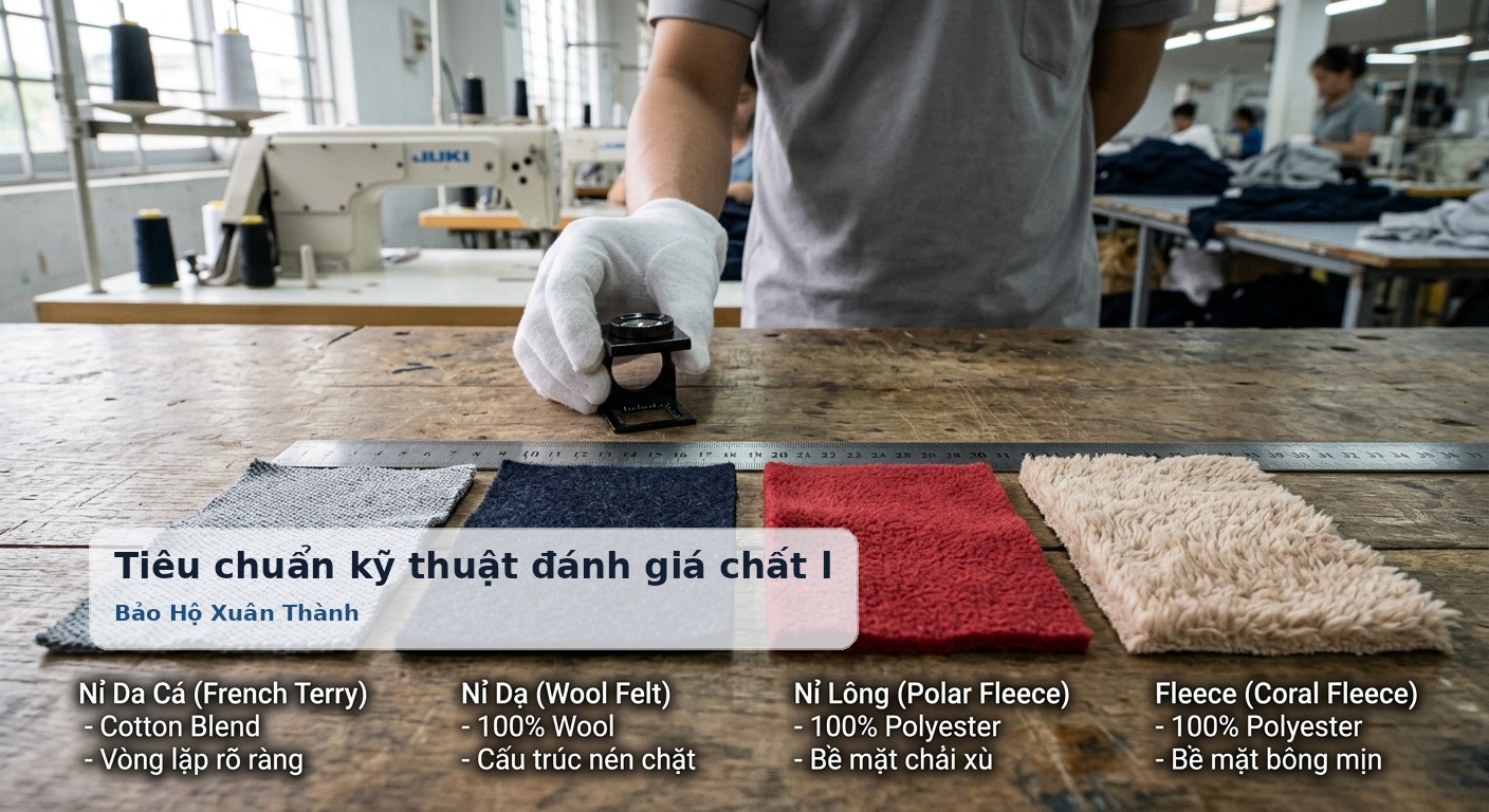 Tiêu chuẩn kỹ thuật đánh giá chất lượng vải nỉ trong may mặc - Bảo Hộ Xuân Thành