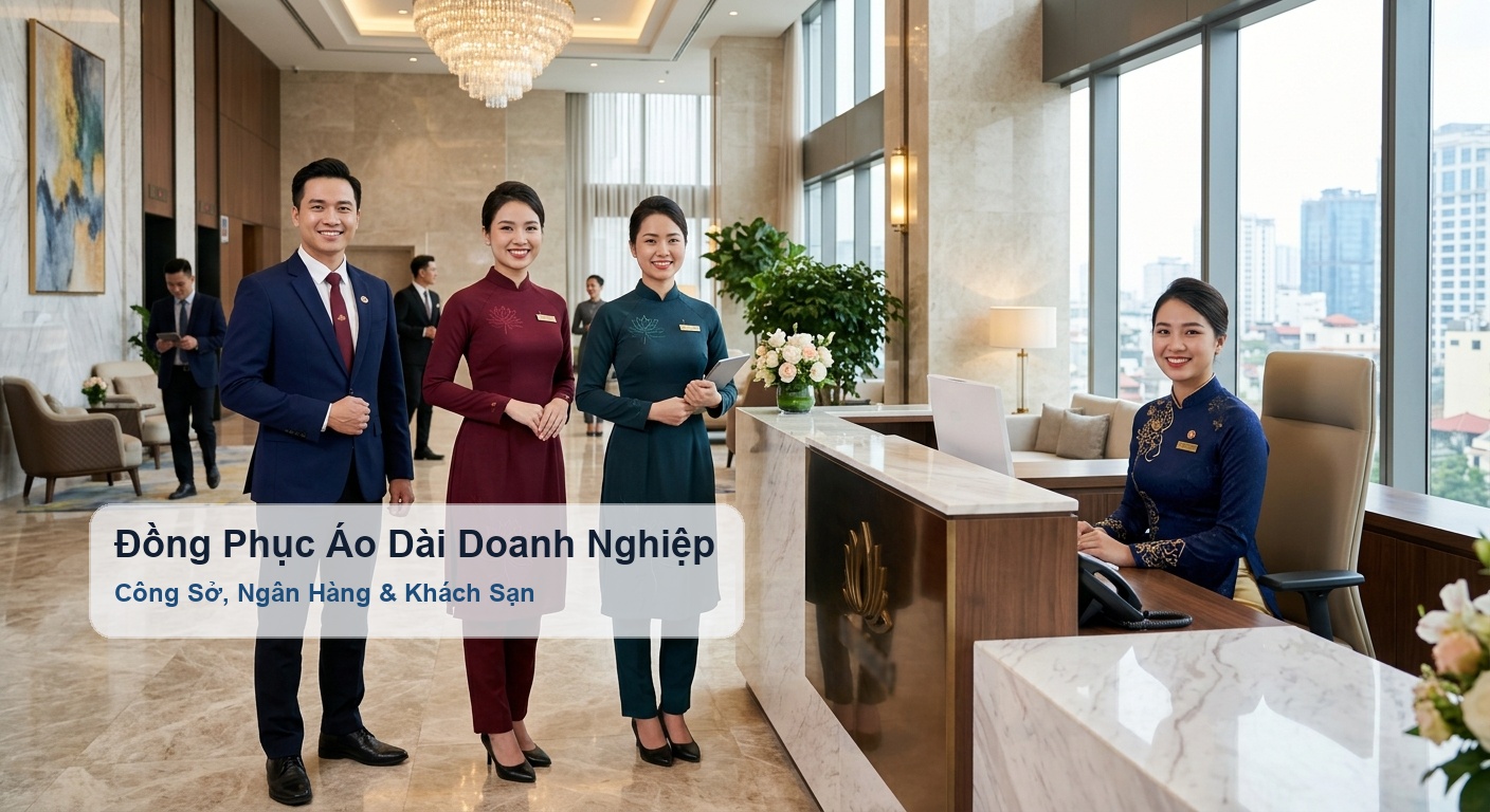 Ứng dụng vải áo dài cao cấp may đồng phục công sở, ngân hàng và khách sạn - Bảo Hộ Xuân Thành