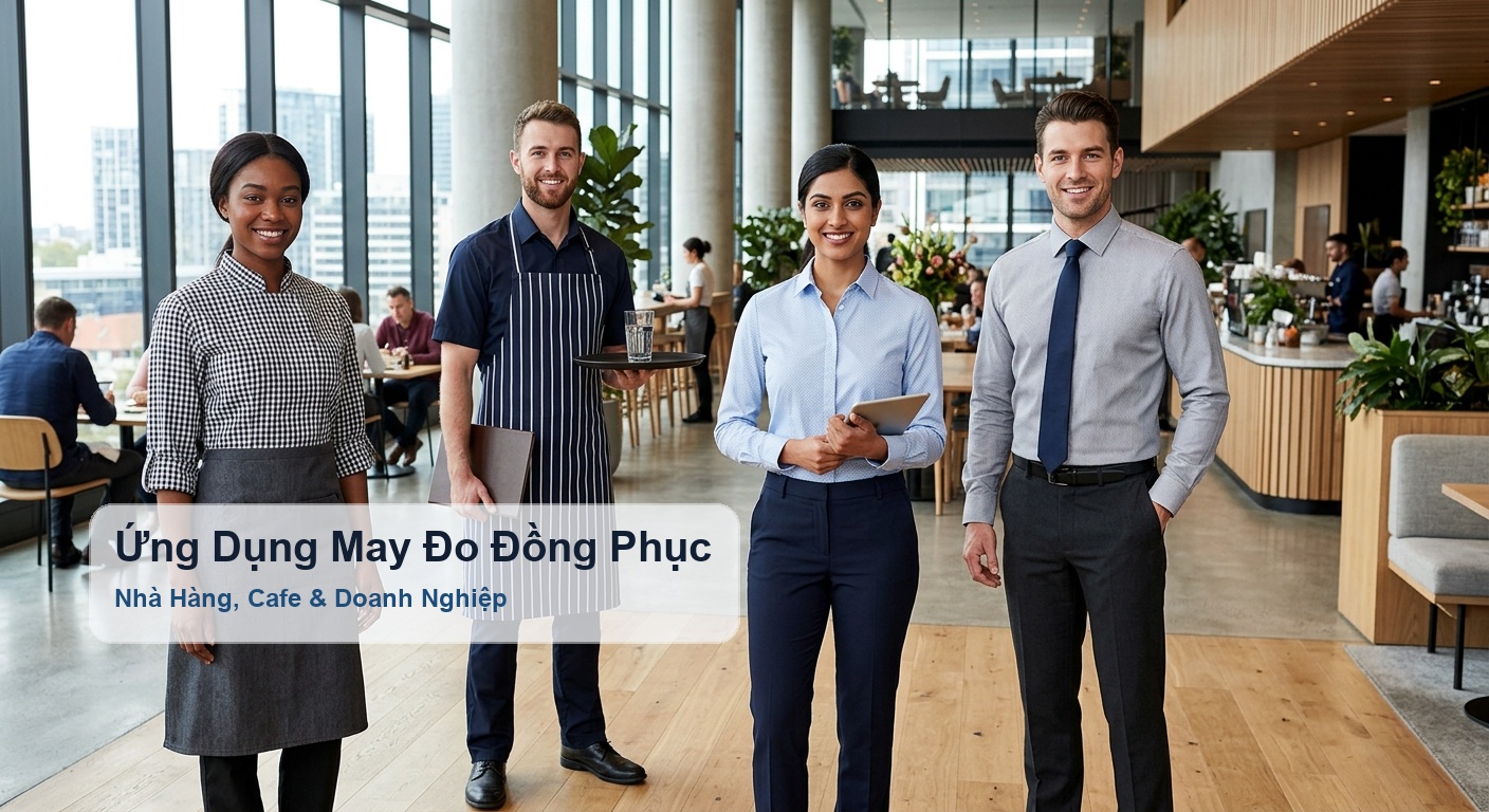 Ứng dụng vải họa tiết may đồng phục nhà hàng công sở sự kiện - Bảo Hộ Xuân Thành