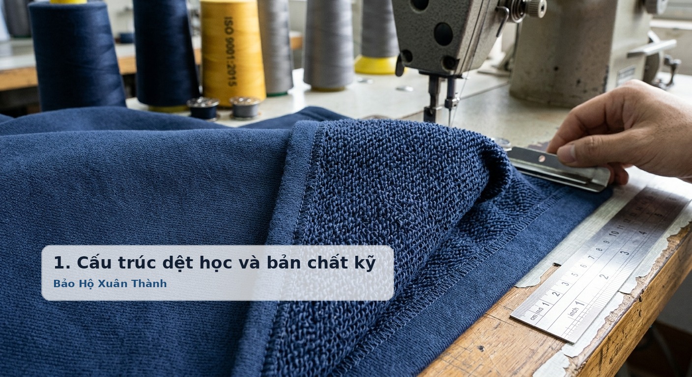 1. Cấu trúc dệt học và bản chất kỹ thuật của vải thun da cá và vải chân cua - Bảo Hộ Xuân Thành