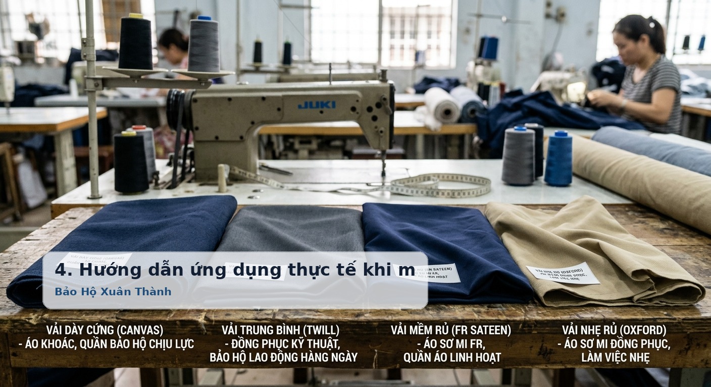 4. Hướng dẫn ứng dụng thực tế khi may trang phục bảo hộ và đồng phục - Bảo Hộ Xuân Thành