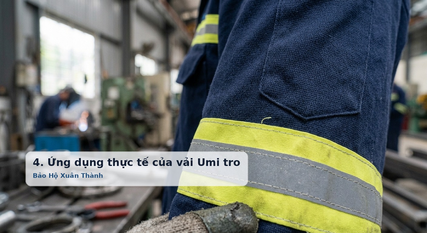 4. Ứng dụng thực tế của vải Umi trong may mặc và đồng phục bảo hộ - Bảo Hộ Xuân Thành