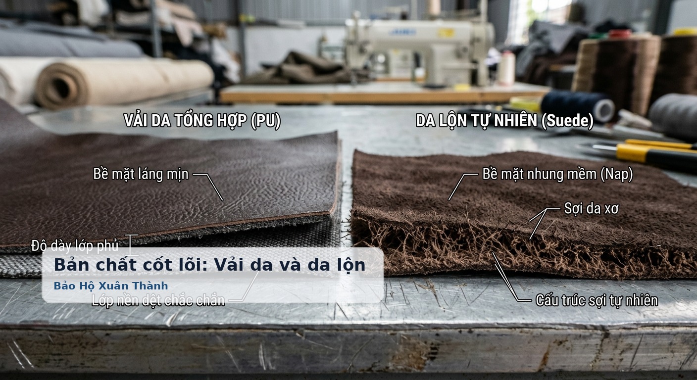 Bản chất cốt lõi: Vải da và da lộn là gì? Cấu trúc vi mô sợi da - Bảo Hộ Xuân Thành