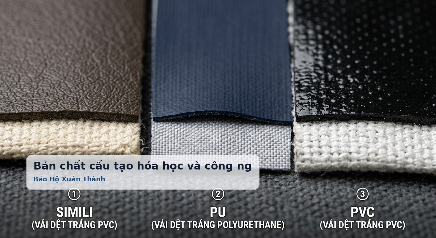 Bản chất cấu tạo hóa học và công nghệ dệt tráng Simili, PU và PVC - Bảo Hộ Xuân Thành