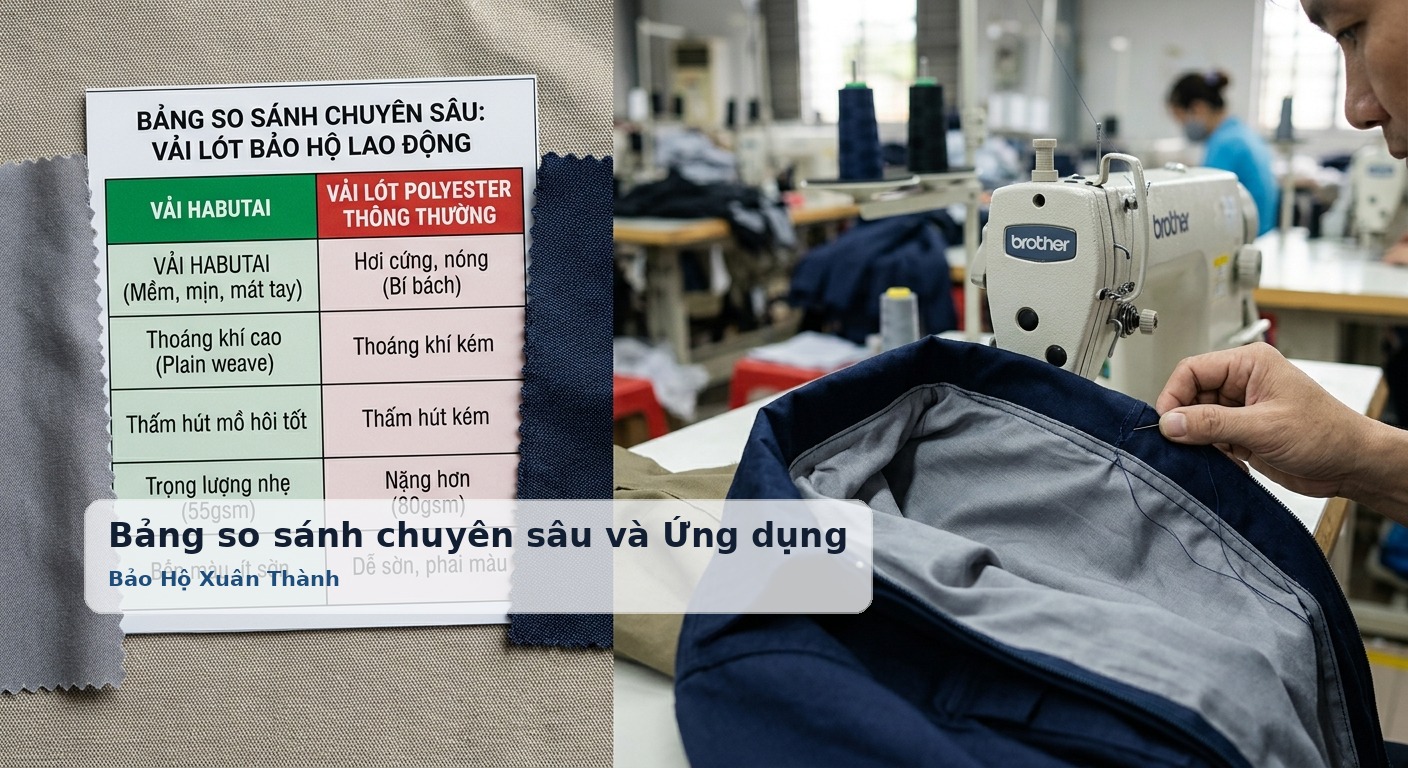 Bảng so sánh chuyên sâu và Ứng dụng thực tế trong may mặc bảo hộ - Bảo Hộ Xuân Thành