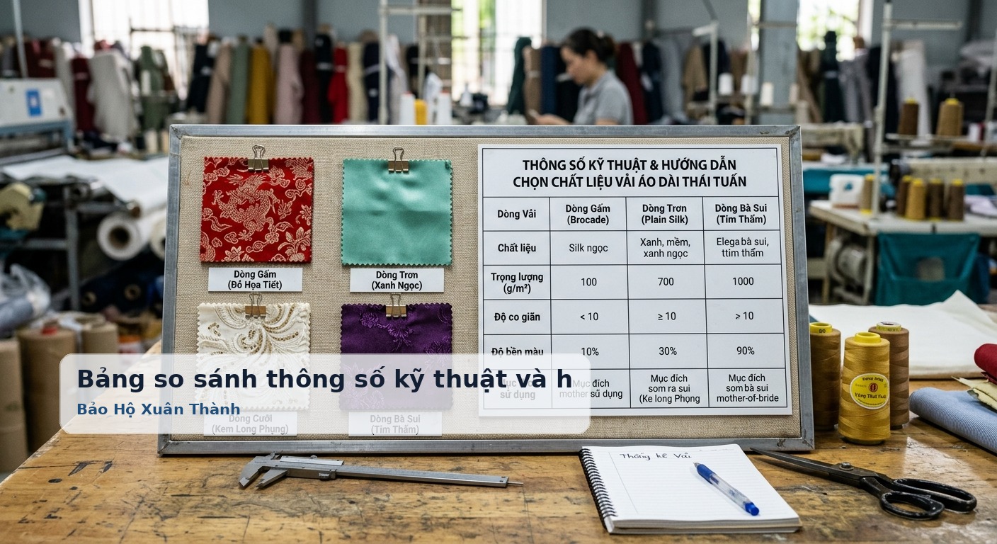 Bảng so sánh thông số kỹ thuật và hướng dẫn chọn chất liệu theo mục đích may mặc - Bảo Hộ Xuân Thành