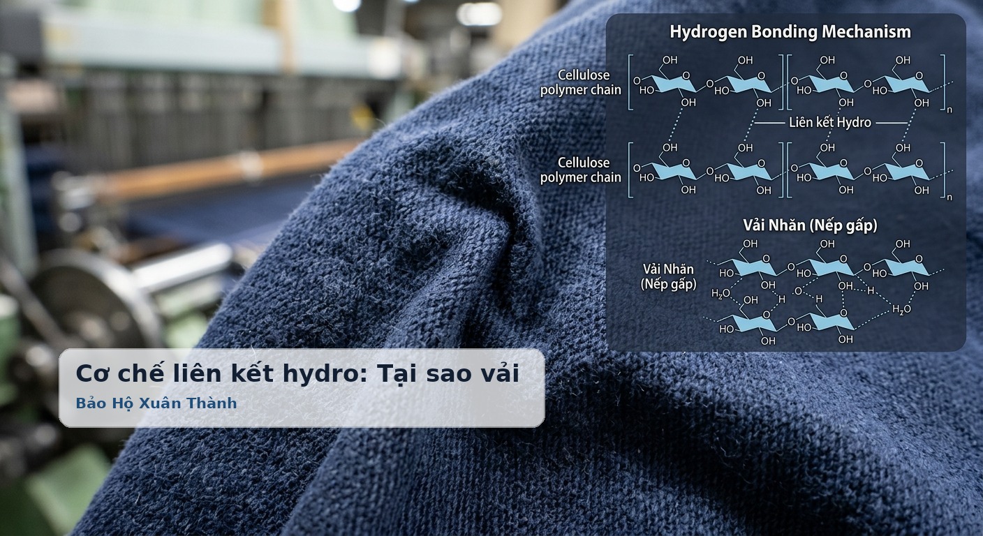 Cơ chế liên kết hydro: Tại sao vải cotton bị nhăn và phương pháp xử lý - Bảo Hộ Xuân Thành