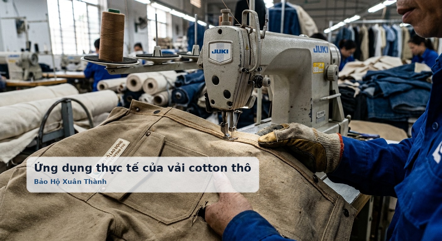 Ứng dụng thực tế của vải cotton thô trong sản xuất trang thiết bị bảo hộ lao động - Bảo Hộ Xuân Thành