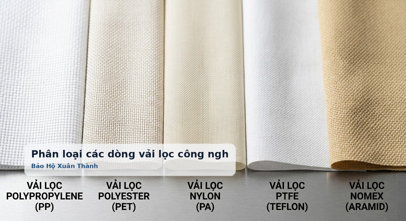 Phân loại các dòng vải lọc công nghiệp phổ biến theo vật liệu cấu tạo - Bảo Hộ Xuân Thành